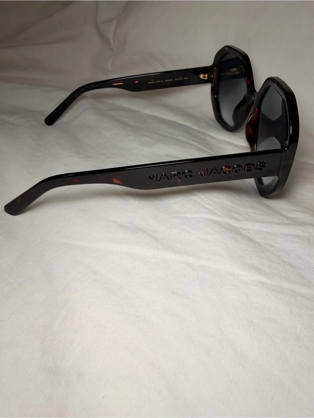 Marc Jacobs Tortoiseshell Octagon Sunglasses with Blue Gradient Lenses
